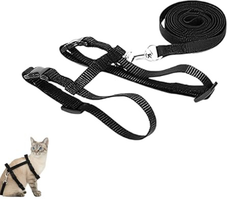 KYLOS Gilets Pour Chat Avec Laisse, Harnais Réglable Pour Chat, Harnais Chat Réglable Harnais Laisse, Ensemble Harnais Et Laisse Pour Chat, Laisse Harnais Pour Chaton Petits Animaux De Compagnie Balad