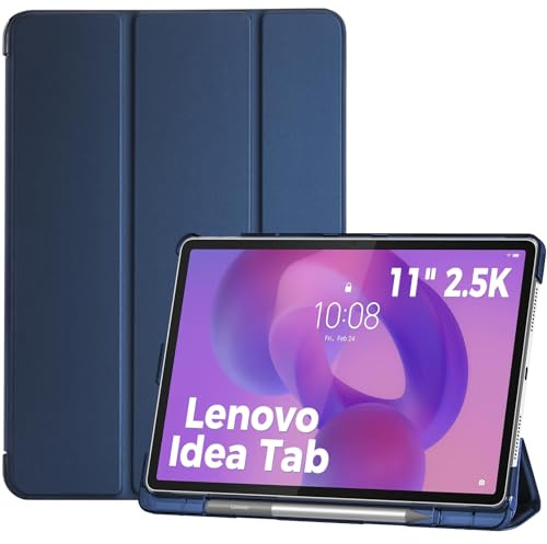 ProCase Coque pour Tablette Lenovo Idea Tab 11 Pouces 2025 (Modèles TB-336ZU/TB-336FU) et Lenovo Tab K11 Gen 2 2025, Housse de Protection, Étui Ultra-Fin avec Fermeture Magnétique -Bleu Marine