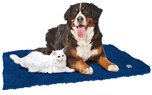 Croci Tapis Auto-Chauffant Furry Bleu 64x49cm Pour Chien