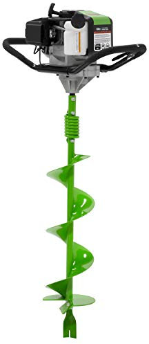 Tazz 35365 Earth Auger/Post Hole Digger with 43cc 2 Cycle Gas Engine, 8 Bit with Fishtail Point and Shock Absorbing Spring Welded Steel Handlebars, Alloy Gear and Ball-Bearing Transmission