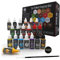 Grinning Gargoyle - Sci-Fi Miniature Paint Set - 20x Assorted 18ml Colours with a Paint Brush - Science Fiction Paints Dropper Bottles - Warpaint Paint Set for Marines and Aliens (Core)