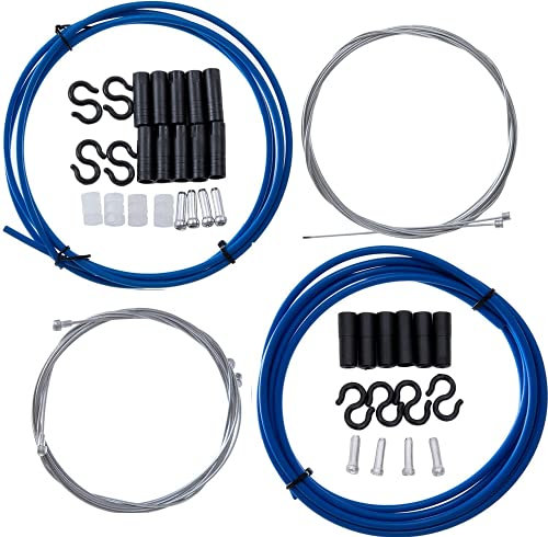 YBEKI 2-in-1 Fahrrad Bremskabel & Schaltzug Set – Hochwertiges Universal-Kabelsatz für MTB, Rennrad, Trekkingbike – 2m Schaltzug + 2.5m Bremskabel (PVC-beschichtet, rostfrei, wärmebehandelt)