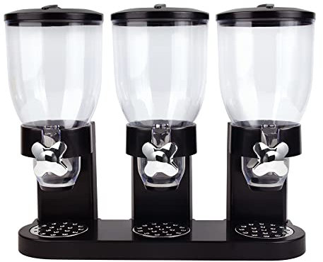 Sinceroduct Triple Food Dispenser Cereal Containers Storage Dispenser Food Storage Container Cereal Dispenser