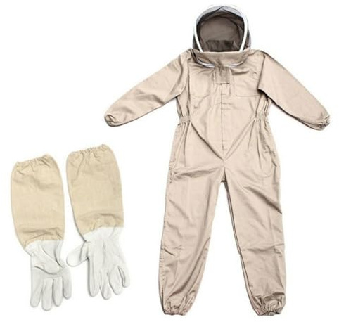 Abbigliamento per Apicoltura con con Cappello Velo e Guanti, Tuta da Apicoltore Completa Uomo Donna, Postura per Apicoltori, Traspirante Tuta Protettiva per Apicoltura Attrezzatura per Api Apicoltori