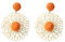 QKEPCY Blumenförmige Ohrringe Bunt Damen Gänseblümchen-Ohrringe Boho-Stil Hawaiian Holiday Style Raffia Weaving Schmuckgeschenk für Mädchen