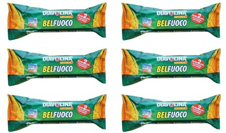 ACCENDIFUOCO BELFUOCO. Oltre 2 ore di calore nel tuo camino. Prodotto ad emissione di fumo limitata. (6 Unità).