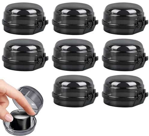 VARKAGE 8 Stück Kindersicherung Herd Drehknöpfe, Transparenter Herdschutz Kinder, Backofen Sicherung Baby für Max. Ø 4,3 cm und 4 cm Hohe Herdknöpfe Schutz mit Min. 6 cm, Montage ohne Knopf Demontage