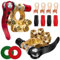 2Pcs Quick Release Battery Terminals, 4 Way Car Battery Terminals Clamps, 12V/24V Battery Terminal Connectors, Positive Negative Battery Terminal Connectors for Cars, Trucks, Ships, Caravan Motorhome
