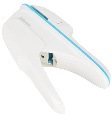 ABS No Staple Stapling Machine Book Paper Staple Stapler Binding Hand Tool Professional Accessories for Use (White)