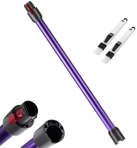 Tube d’extension compatible avec Dyson V7 V8 V10 V11 V15, Tube Télescopique Rigide, Barre d’extension avec Brosses 2-en-1, Accessoire Aspirateur (Violet)