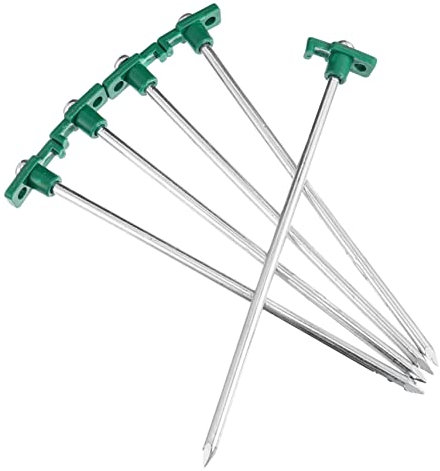 Toddmomy 5stücke Gartenpfähle Erdnägel Zeltheringe Zeltpfähle Stahl Boden Zelt Zubehör Outdoor Camping Heringe Rostfrei Robust Langlebig
