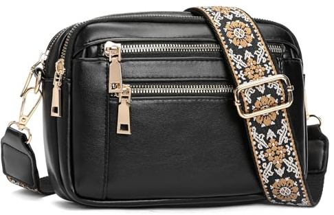 GAEKEAO Bolso Bandolera Mujer Mediano Bolsos para Universitarias, Cuero Artificial Shopper Bolsos con Correa Ancha Ajustable Bolsos de Mano