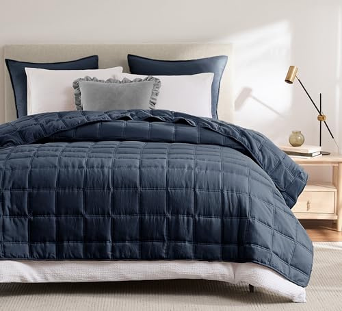 R.SHARE Colcha Verano Cama 200, Azul 300x270cm Colcha Bouti Cama Primavera, Multiuso Cubrecama Ligera Acolchada para Cama o Sofá Suave y Transpirable, 100% Microfibra Edredón Verano Todo el Año