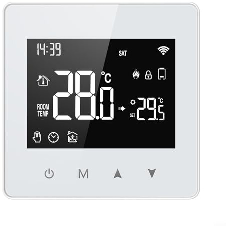 Veckovis programmering mobil termostat, väggmonterad panna LCD-skärm temperaturkontroll för smarta hem för Tuya för ZigBee