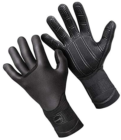 ONeill Psycho 3MM Guantes de Neopreno de Neopreno de Doble línea Negros - Adultos Unisex - 100% Sellado - Agarre pegajoso -
