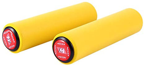 Fahrradgriffe, 1 Paar stoßabsorbierender Lenkergriff mit Barends für Mountainbike XC Raddurchmesser 18 mm(Gelb)