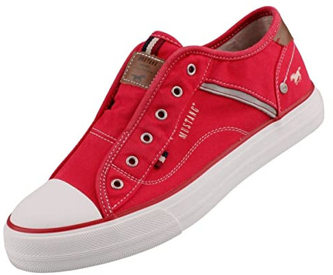 MUSTANG Damen Canvas Sneaker Rot, Schuhgröße:EUR 40
