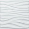 Art3d 3D-Wandpaneel aus PVC, gewellt, matt, weiß, 3 m²