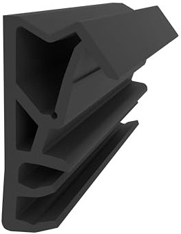 Flügelfalzdichtung für Holzfenster – Schwarz - Muster - 12 mm Falzhöhe - Dichtung Flügelrahmen Fenster - Gummiprofil für Holzrahmen