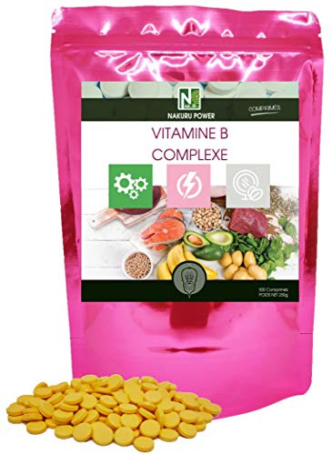 NAKURU |Vitamines B Complexe | Gamme Power | Fabriqué en France (500 Comprimés de 500mg / Poids Net: 250g)