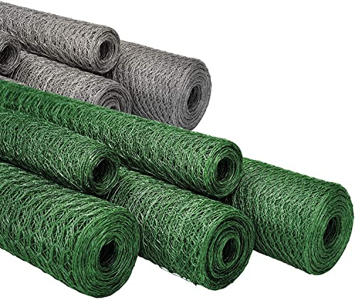 KARAT Grillage à Poule Poussins Oiseaux,Tissu métallique,Fil à Lapin,Cloture du Balcon Poulailler Jardin volière,Enclos inoxydable Maille Hexagonale (Vert, Hauteur 100 cm, Longueur 25 m, maille 13 mm)