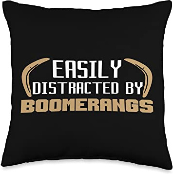 Throwing Sport Joke Saying Boomerangs Boomerang Throw Pillow