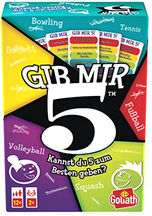 Goliath Gib Mir 5, Brettspiel ab 12 Jahren, Gesellschaftsspiel für 2 oder Mehr Spieler, ein Kartenspiele mit Quizfragen