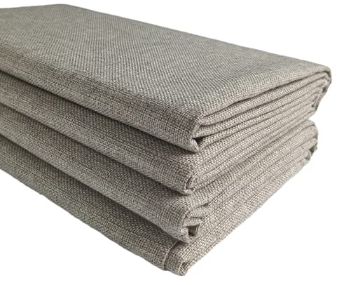 TinaKim Uplolstery Fabric, Slub Faux Linen Material, for Seat Chairs Couch Cover DIY Sewing (Linen 7, 3 Yard (57x 108 inch))