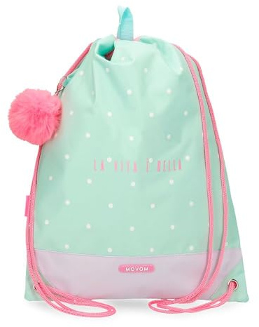 Movom La vita è Bella mochila Saco Verde 32x42 cms Poliéster by Joumma Bags