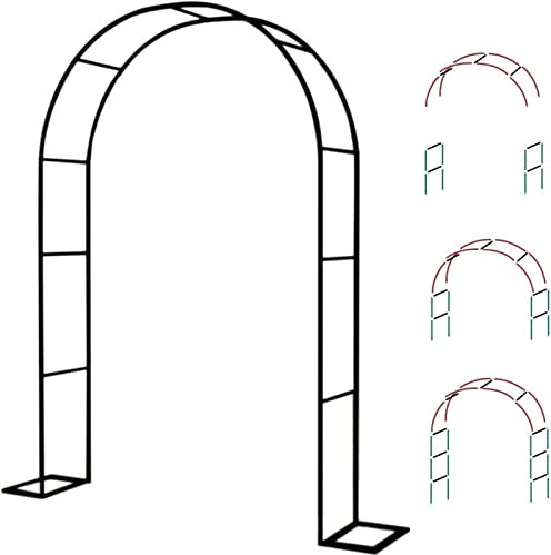 BGGNDZ Arche Jardin pour Rosiers Plantes Grimpantes, Metal Arceau à Rosiers, Arche de Rosiers Vigne Mariage, Pergola Tonnelle de Jardin, Intérieur Extérieur Décoration de Fête,240x220x40CM