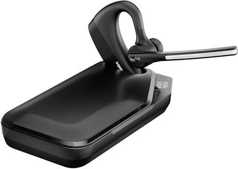 Conambo Bluetooth Headset V5.2 K10C,70Hrs Talk Bluetooth Earpiece Handsfree with Charging Case,Wireless Headset with CVC 8.0 and ENC Dual Noise Canceling Microphone,Single Headset for Driving/Business