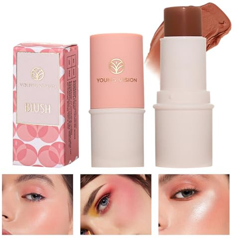 Contour Highlighter Blush Sticks - Cream Contour Bronzer Stick for Cheeks Eyes Lips, Long Lasting Waterproof Smooth Makeup Sticks for All Skin Type Face Makeup (03#, 20g)