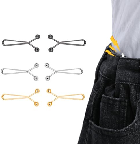 6 Piecès Bouton de Jeans, Epingles à Boutons pour Jeans, Pearl Jean Épingles à Boutons Ensembles