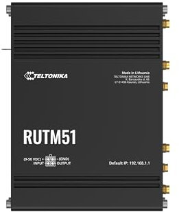 Teltonika ? Router? RUTM51? Industrial 5G - Router router wireless Gigabit Ethernet Dual-band (2.4 GHz/5 GHz) Nero