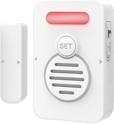 Tyinerc - Alarma de puerta frigorífica (alarma de congelador, detección de puerta no cerrada y alertas de voz ajustables, advertencia de cierre y alerta de voz para tienda, escuela, comercio,