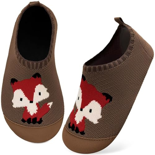 Kyopp Hausschuhe Kinder Junge Mädchen Pantoffeln Rutschfest Barfussschuhe | Atmungsaktiv Turnschläppchen, Weich Barfuß Hausschuhe, Kindergarten Slippers, Unisex Lauflernschuhe, Gr.20-35