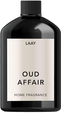 LAAY Refill inomhusdoft 500 ml – Oud Affair – påfyllning för doftpinnar reed diffuser med orientalisk oud – Tillverkad i Tyskland