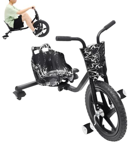 Triciclo negro, vehículo infantil, triciclo para niños pequeños al aire libre, diseño ajustable, 4 longitudes de marchas, capacidad de carga de 80 kg, pedales antideslizantes, para niños a partir de 6