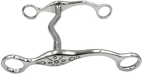 Equine Smile ES0272 Mors Western Snaffle avec motif latéral en acier inoxydable, épaisseur de mors 12 mm (12,5 cm)