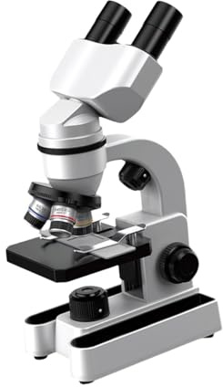 Zxpjkyu Kit de Microscopio Científico para Niños de 16000x con 10 Portaobjetos para Niños Principiantes de años.