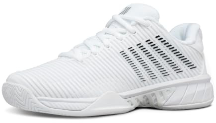 K-Swiss Women's Hypercourt Express 2 Tennis Shoe - Wide Width Pickleball Sneakers White/Black