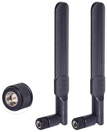Bingfu Dualband WLAN Antenne 2,4/5,8 GHz 8 dBi SMA-Stecker Antenne (2er-Pack) für Drahtlose Vedio Security IP-Kamera Rekorder Überwachungsrekorder LKW-Anhänger Rückfahr-Rückfahrkamera Umkehrmonitor