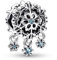PANDORA Eisige Schneeflocke Charm aus Sterling Silber mit künstlich hergestellte Kristallen verziert, Moments Collection, kompatibel Moments Armbändern, 792367C01