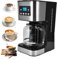 1,5 L Tropfkaffeemaschine,12 Tassen, Glas-Kaffeemaschine Mit Timer,Automatische Extraktion Für Zuhause Und Café,Kaffeemaschine Mit Kanne Für Kaffee Oder Tee,EU Stecker 240 V