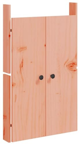 vidaXL Türen für Outdoor Küche, Schranktür mit Metallknäufen, Möbeltür Tür für Gartenschrank Terrasse, Holztür Ersatztür, 50x9x82 cm Massivholz Douglasie