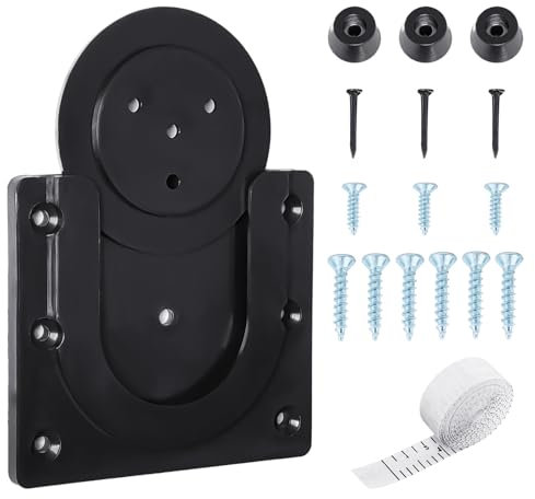 1 Satz Dartboard-Wandhalterung, 1 Stück Maßband, Dartboard-Aufhängungssatz, Dartboard-Zubehörhalterung, Wandhalterung, Stahl-Dartboard-Halterung (schwarz)