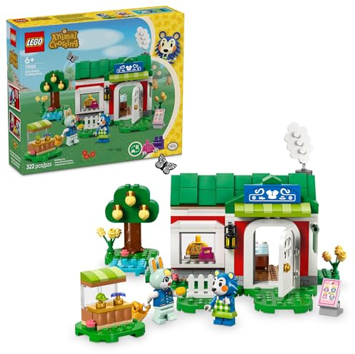 LEGO Animal Crossing Able Sisters Clothing Shop Building Toy - Animal Crossing Toy Figures and Playset for Kids, Girls and Boys, Ages 6+ - Pretend Play Gift Idea for Birthdays - 77055