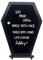Schwarze Buchstabentafel – Gothic-Motiv mit Sarg aus schwarzem Filz mit Buchstaben, Horror Message Board Gothic Spooky für Schlafzimmer Party Halloween Supplies