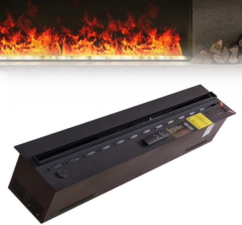 Vattenånga öppen Spis Justerbar Flame Atomization öppen Spis Med Fjärrkontroll Och Kontrollpanel, 7 Färglägen LED Flameffekt, Inbyggd, Utan Uppvärmningsfunktion,70cm/27.5in