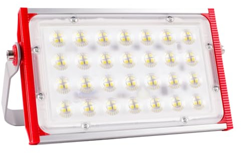 CREATESTAR Focos LED Exterior 100W, 10.000 lúmenes Proyector LED Exterior IP66 Impermeable foco exterior de Floodlight foco blanco frío de 6500K, luz de inundación para almacén garaje jardín patio
